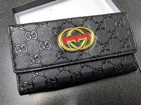 black gucci purse wallet|authentic Gucci wallet.